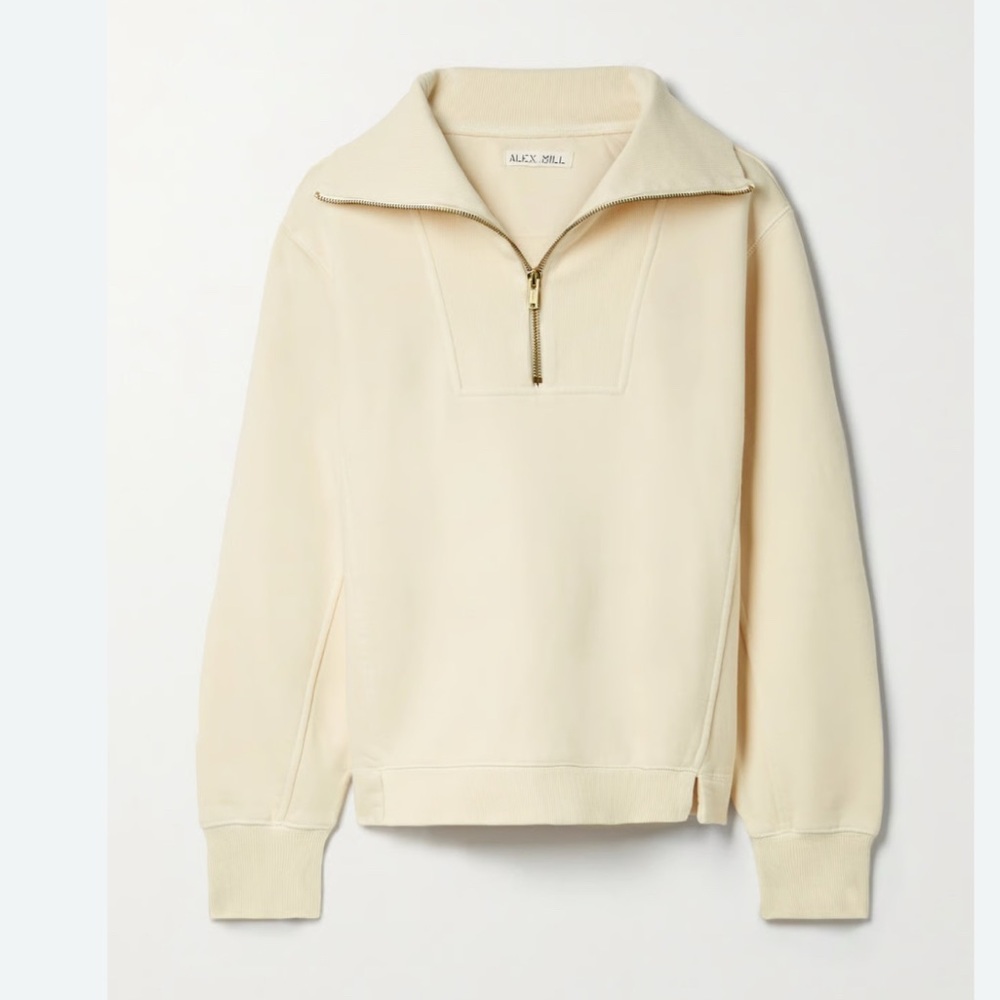 Alex Mill Off-White Half-Zip Sweatshirt